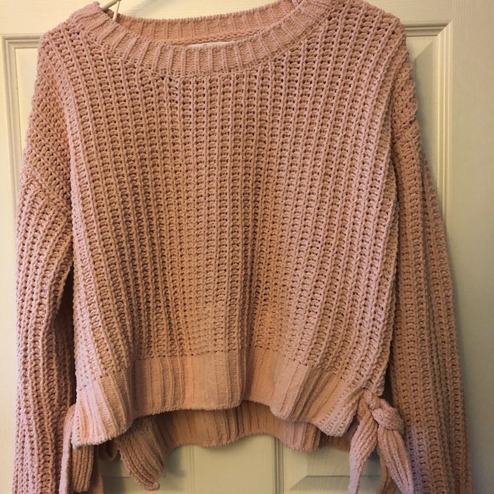 pink sweater :)